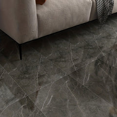 10pcs Marble Peel & Stick Floor Tiles, Easy Install for Bathroom