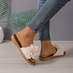 Women's Flat Slide Sandals Lightweight Slip On Shoes