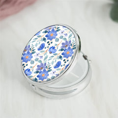 Floral Round Pill Box 3 Compartments Portable Medicine Organizer