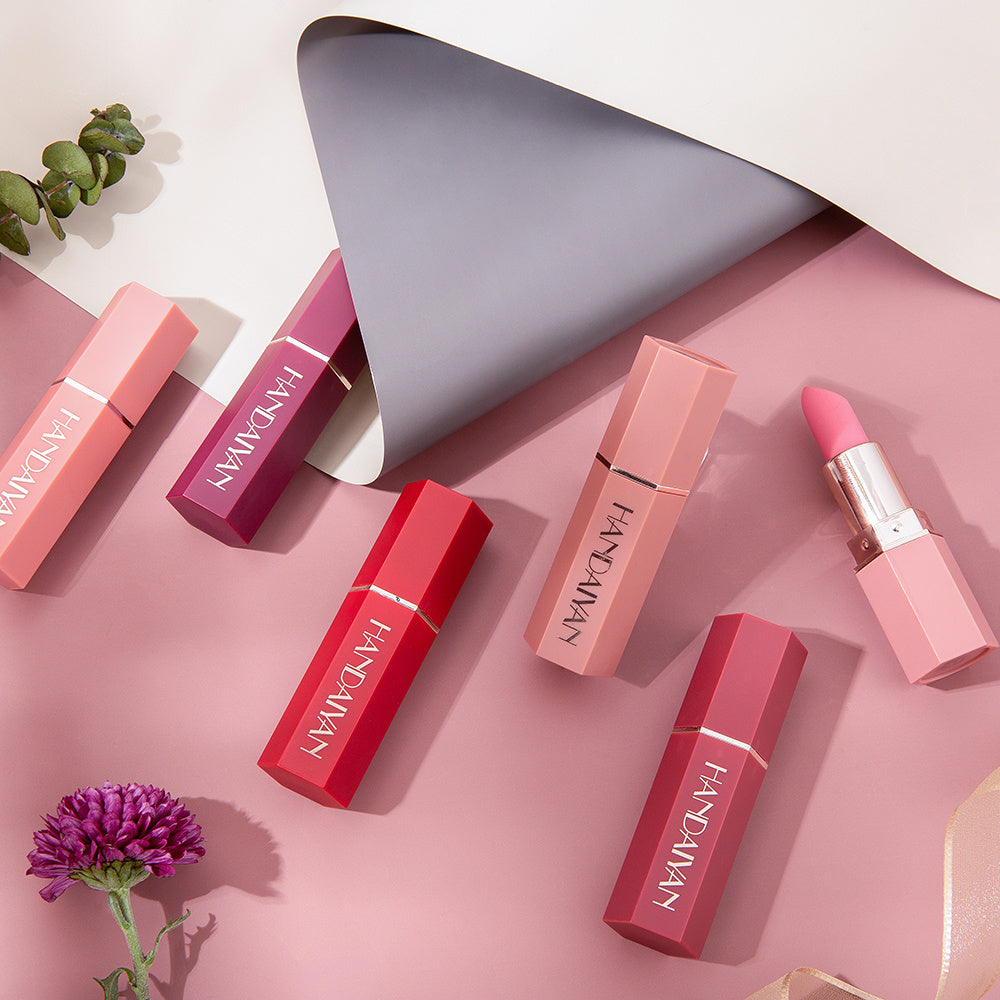 6 Colors Creamy Matte Lipsticks Waterproof Long Lasting Makeup
