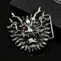 Metal Dragon Head Belt Buckle DIY Men's Novelty Clothing Accessories