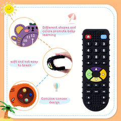 2pcs TV Remote Control Shaped Teething Toy Baby Teethers