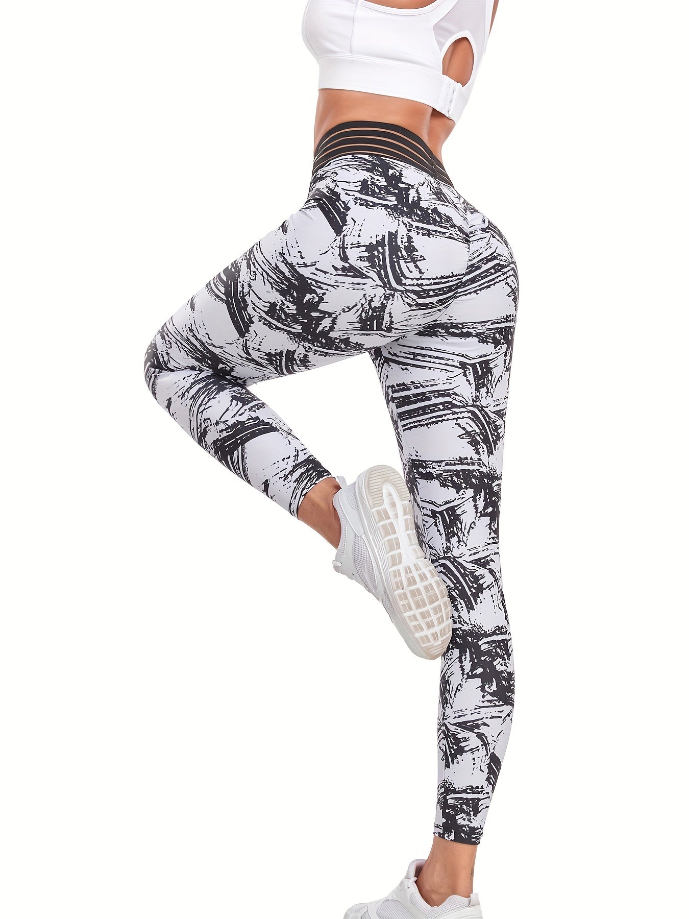 High Waisted Yoga Leggings Lifting Athletic Tight Pants