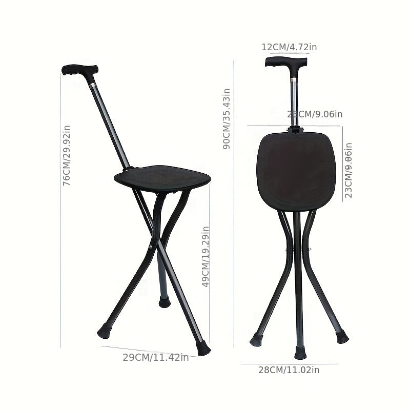 3-Leg Stool Cane Mountaineering Walking Stick