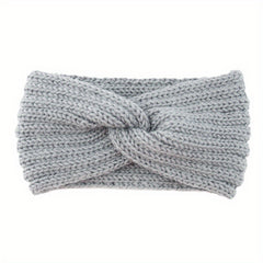 Women's Knitted Headband Elastic Cross Knotted Headwear