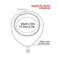 Boys Golden Chain Geometric Style Hip Hop Necklace