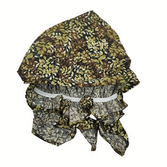 Leaf Print Triangle Turban Cap Cotton Bandana Women Casual Head Wrap
