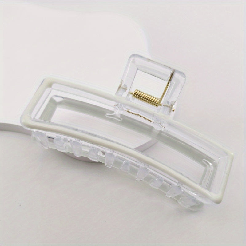 Enamel Painted Hairclip Plastic Hair Claw Hollow Hairclip