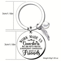 8pcs Coworker Appreciation Keychain Goodbye Gift Friendship Keychain
