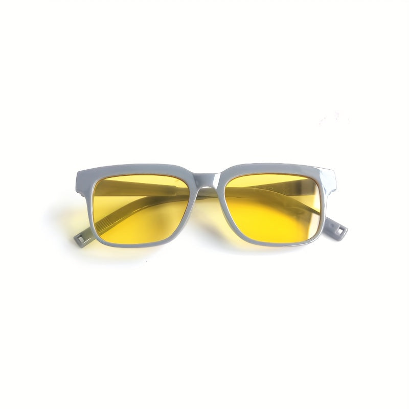 PC Lightweight Square Sunglasses + Cleaning Cloth + Anti-squeeze Box