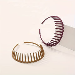 Men's Headband with Teeth Invisible Hair Tie for Back to Head Hairstyle