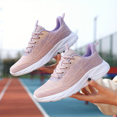 Women's Mesh Sneakers Lace Up Non slip Running Shoes Comfort Soft Sole