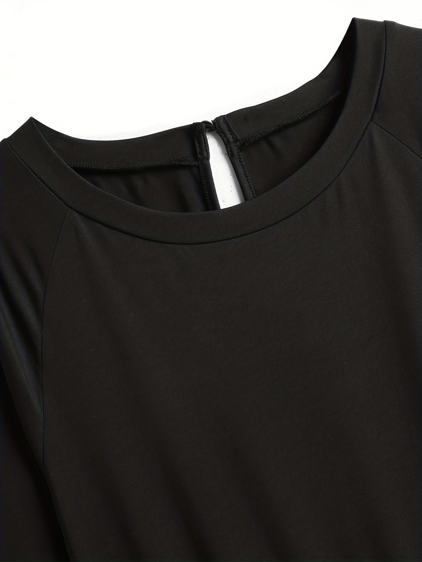 Solid Cinched Waist Jumpsuit Casual Long Sleeve Jumpsuit For Spring & Fall