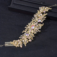 Bridal Wedding Rhinestone Hair Comb Crystal Flower Hair Comb For Women
