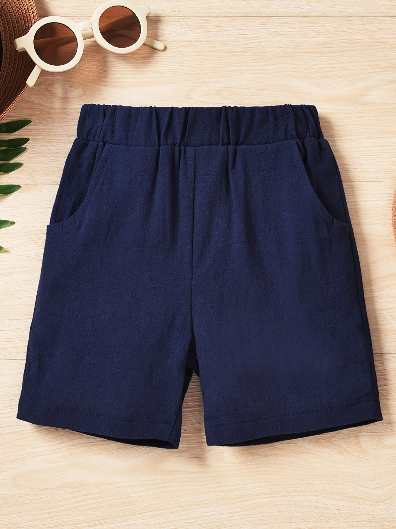 BOY Print Elastic Waistband Casual Shorts