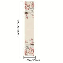 Polyester Merry Christmas Table Runner Snowman Pattern