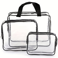 Clear Makeup Bag Waterproof Travel Toiletry Bag With Handle and Zipper
