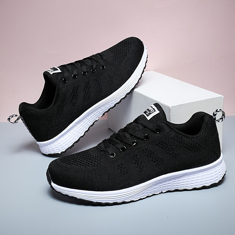 Men's Knit Anti-Skid Lace Up Casual Elevator Shoes