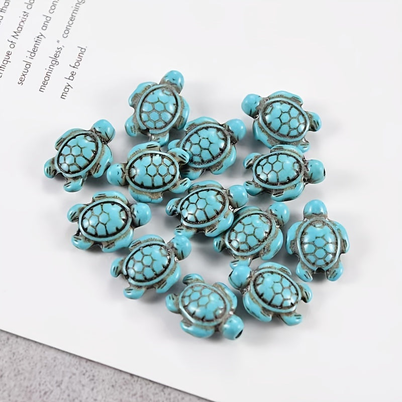 20pcs Turquoise Turtle Beads DIY Gift for Boys & Girls