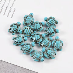 20pcs Turquoise Turtle Beads DIY Gift for Boys & Girls