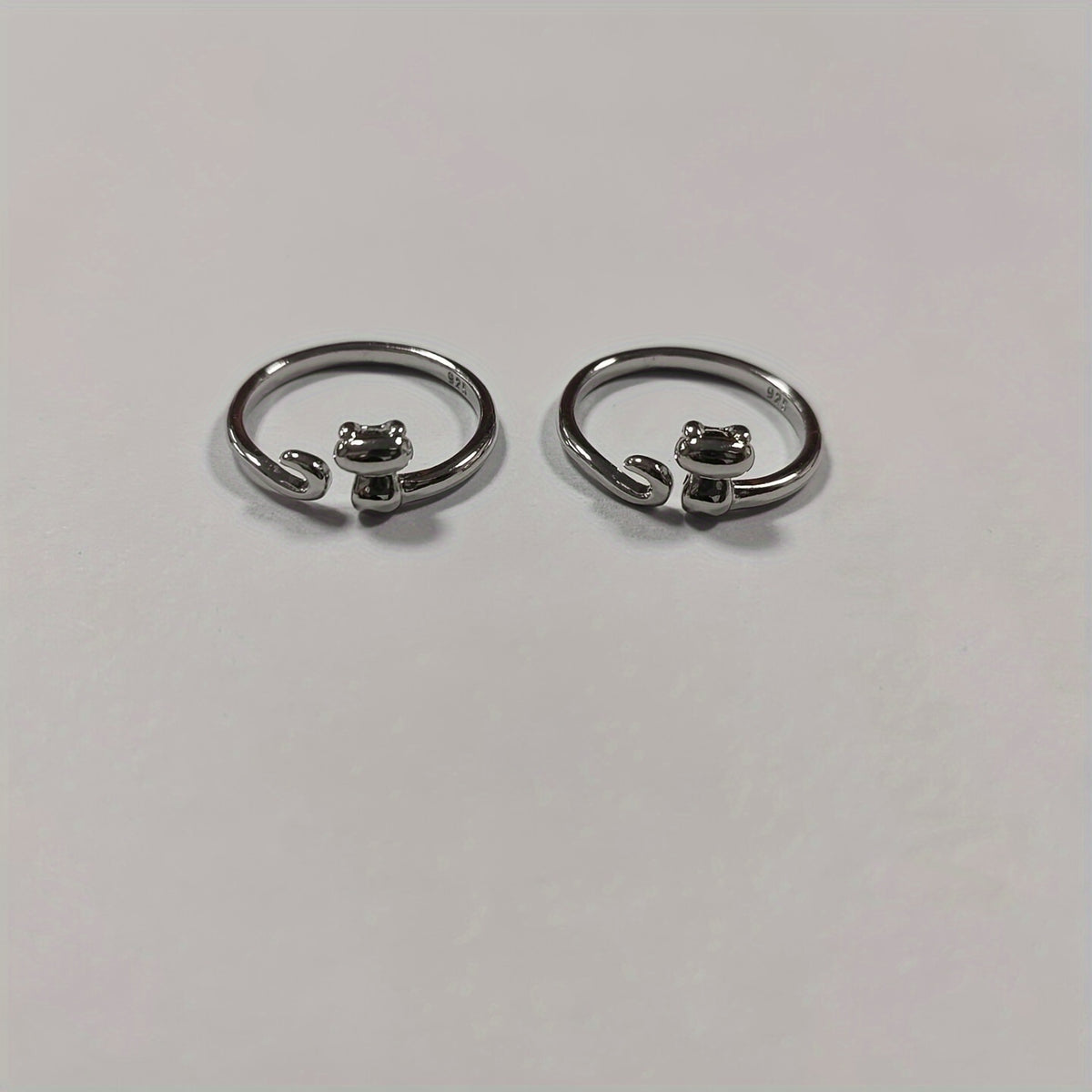 2pcs Open Crochet Ring for Finger Knitting Tools Kitten Knitting Jewelry