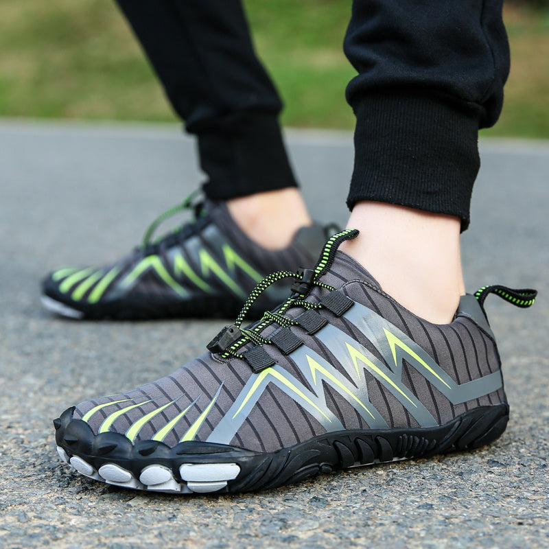 Women's Striped Graphic Lace-up Running Shoes