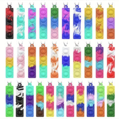 30pcs Mini Pop Keychain Fidget Toys for Stress Relief