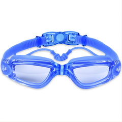 HD Waterproof Swim Goggles w/ Earplugs Ideal for Myopia & Transparent Swimming