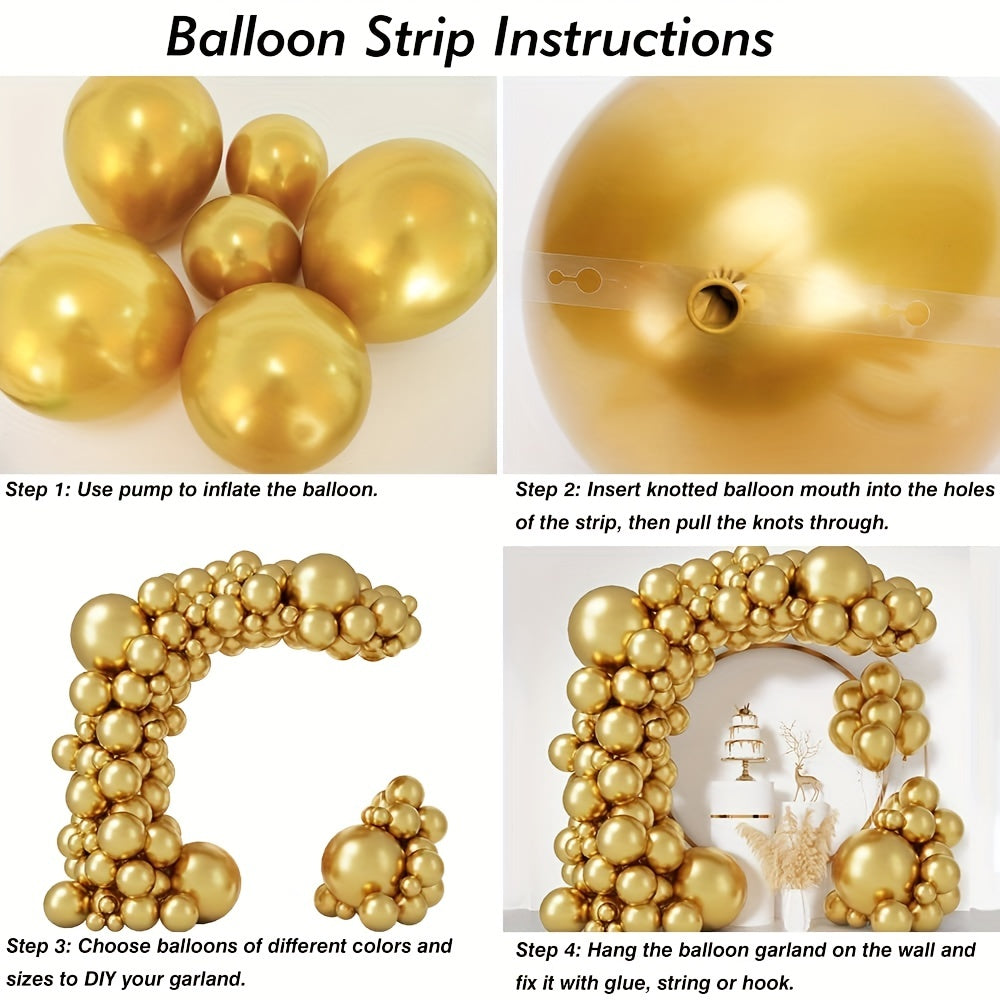 149pcs Metallic Golden Balloons Kit for Birthday Party