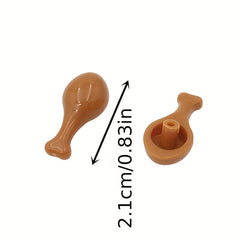 Food Building Blocks Hamburg Fries Chicken Hot Dog Fruit Accessories Toys