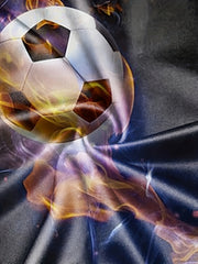 3D Soccer Ball Pattern Kids T-shirt Short Sleeve Top