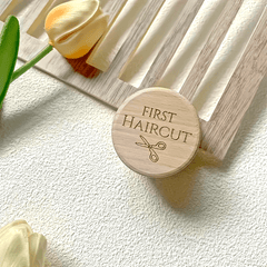 1st Haircut Wooden Keepsake Box with Scissors