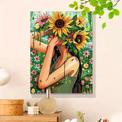 Beginner DIY Painting & Drawing Kit - Flower Girl