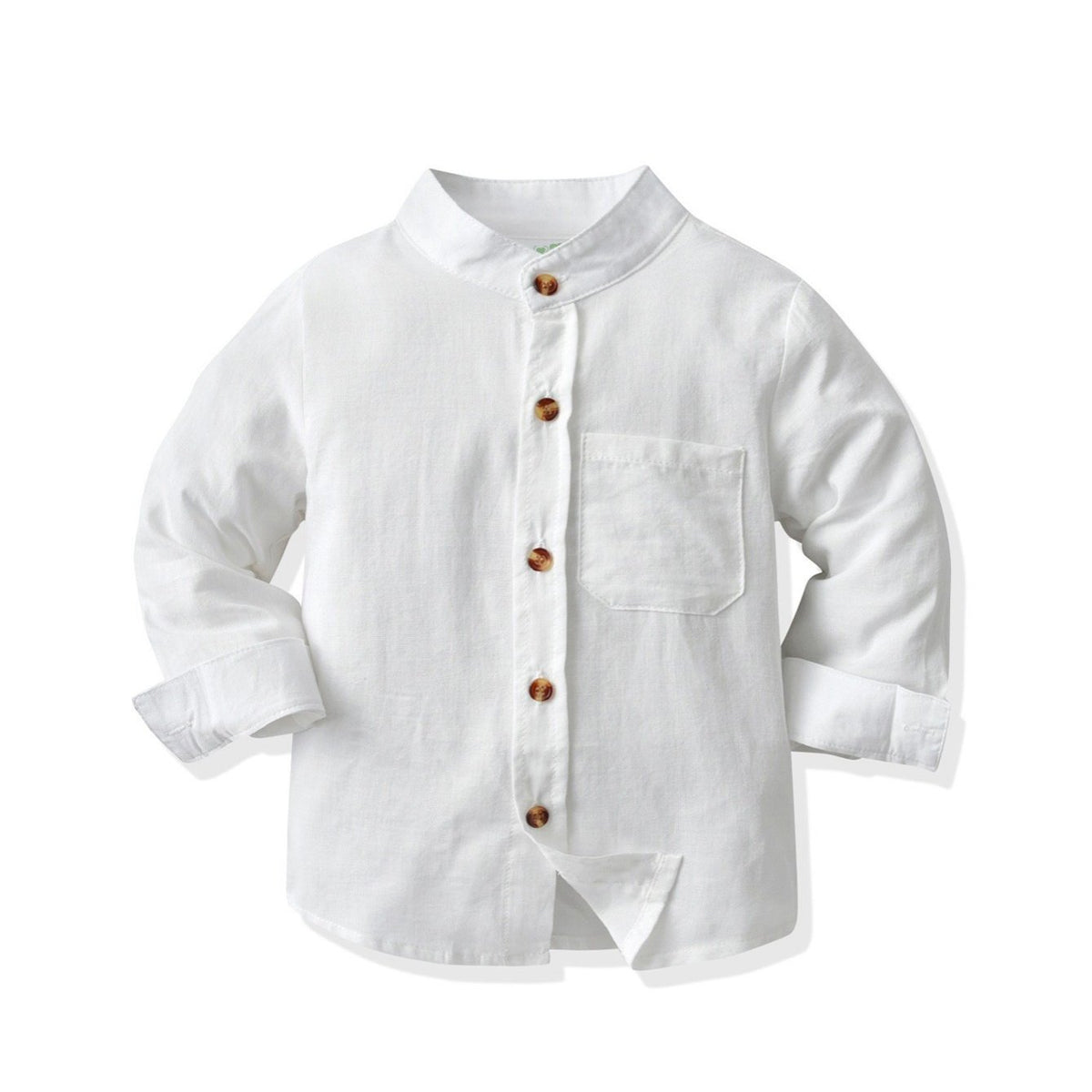 Boys' Stand Collar Long Sleeve Shirt
