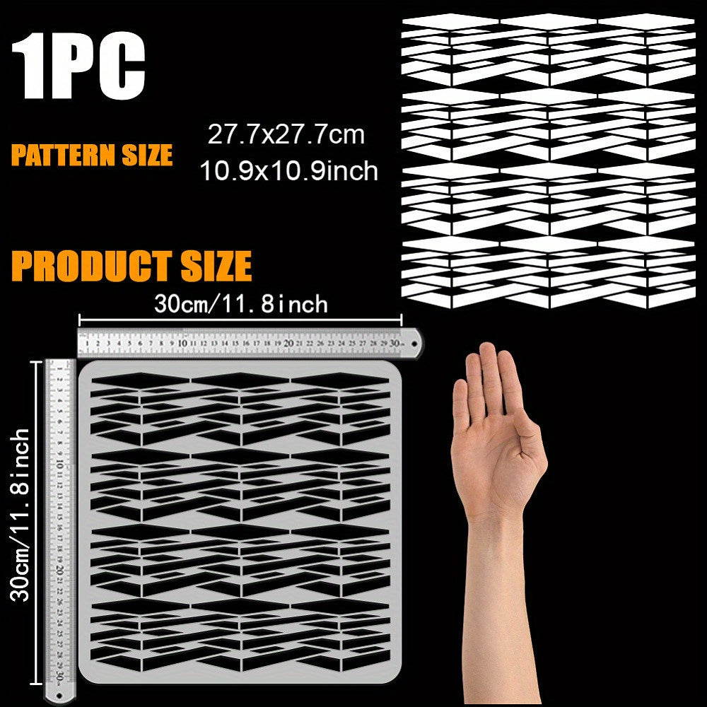 1pc PET Hollow Out Drawing Stencils for Scrapbook Floral 30x30cm