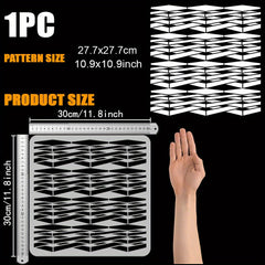 1pc PET Hollow Out Drawing Stencils for Scrapbook Floral 30x30cm