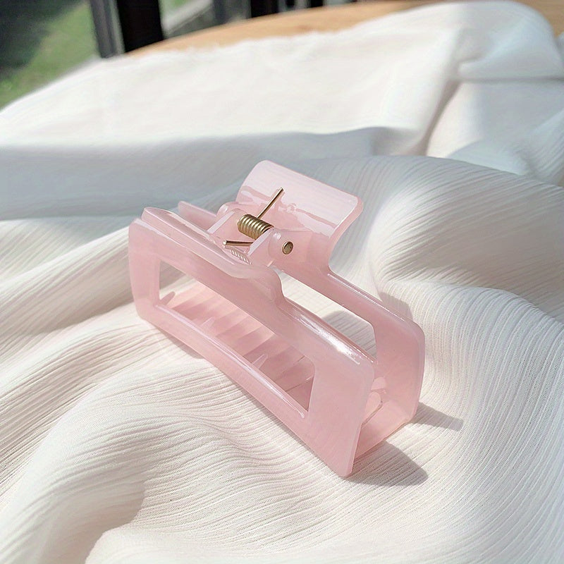 Acrylic Hair Claw Rectangular Style Solid Shark Claw for Thick Hair