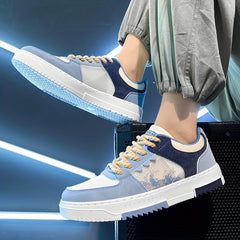 Casual Men's Lace Up Sneakers for Daily Wear