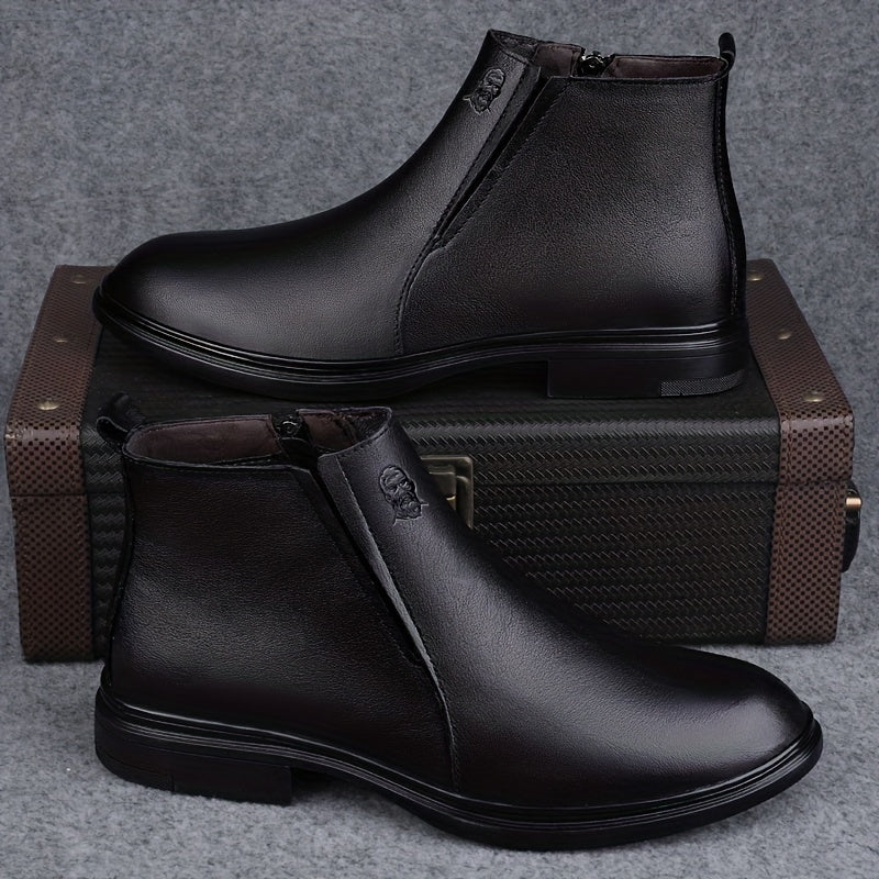 Men's Leather Chelsea Boots Casual Walking Shoes