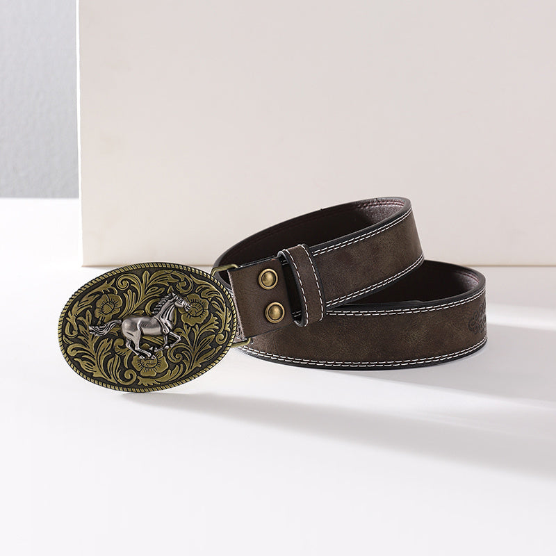 Casual Vintage Belt Business Style PU Leather Belt Men