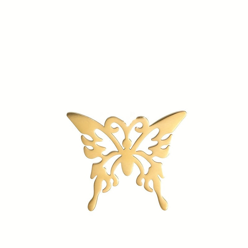 Animal Titanium Steel Butterfly Brooch Suit Decoration Corsage
