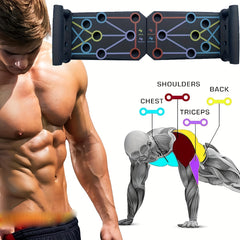 Portable Multifunctional Push up Board for Core Strength & Chest Muscle Training
