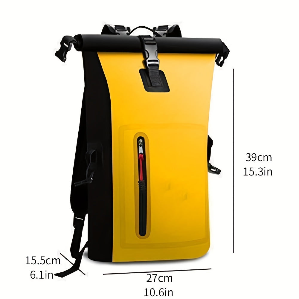 Waterproof Sports Backpack Geometric PVC Material Ideal for Swimming