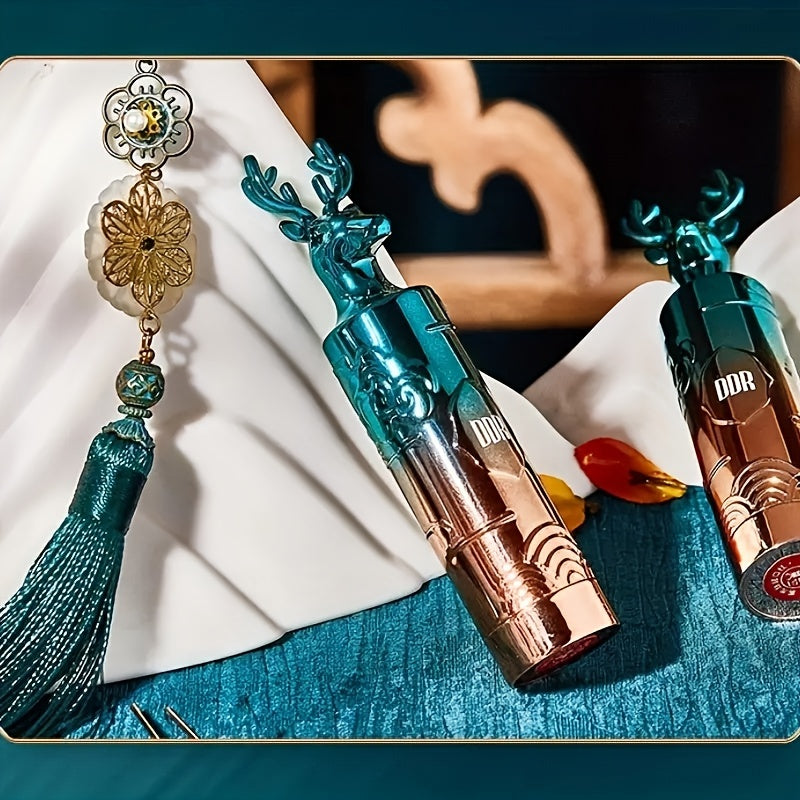 4pcs Matte Lipstick Set Box Moisturizing Nourishing Velvet Carved Lipstick