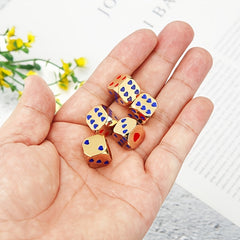 13mm Golden Solid Metal Heart Dice for Board Games
