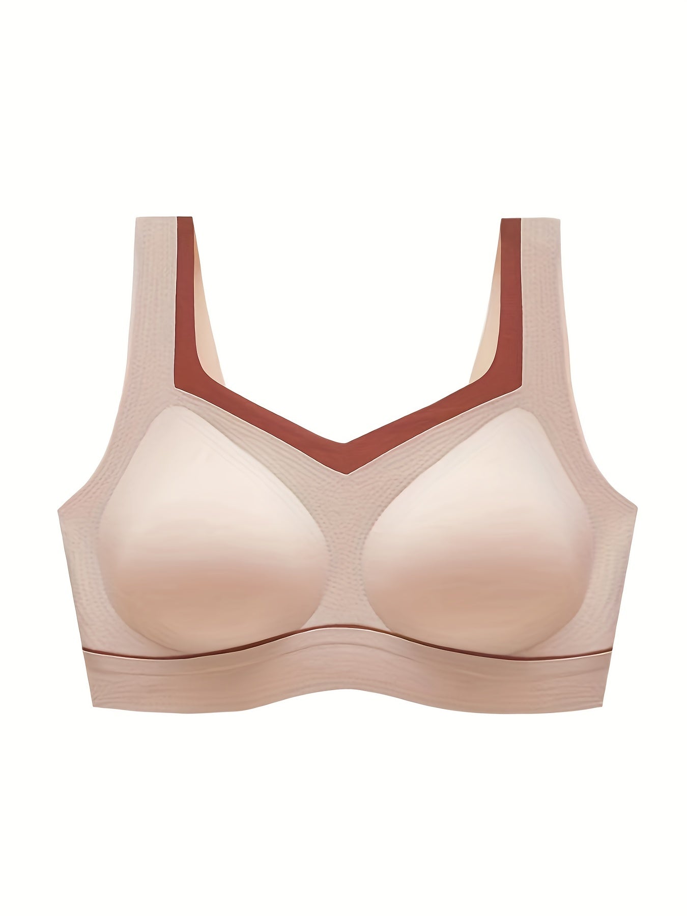 Colorblock Seamless Wireless Bra Soft & Comfortable Lingerie