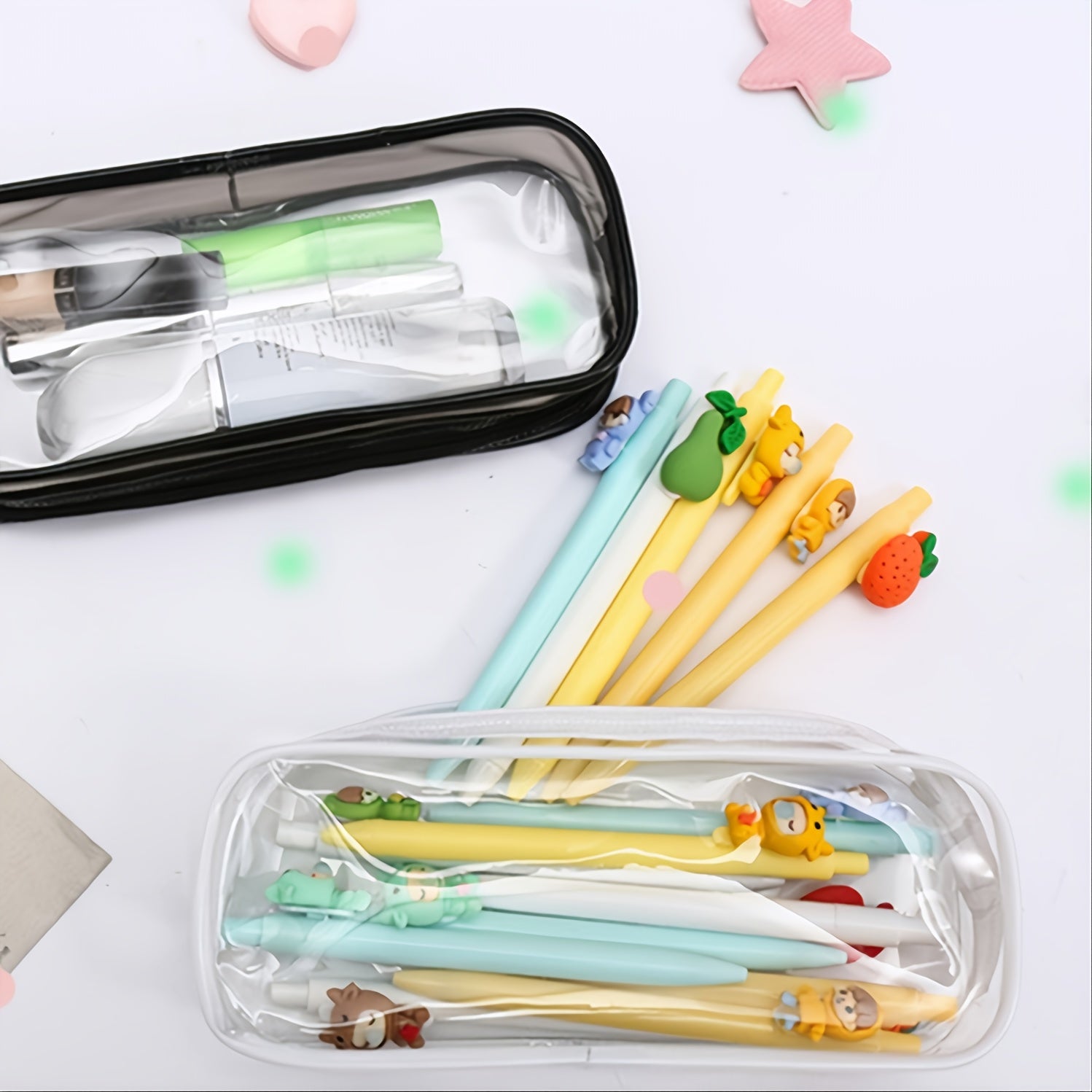 Clear PVC Zipper Pencil Bag for Toiletries & Makeup