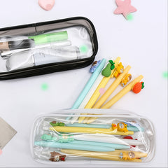 Clear PVC Zipper Pencil Bag for Toiletries & Makeup