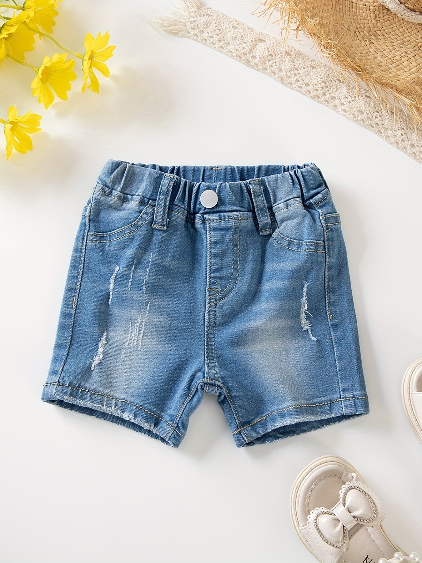 Boys Denim Jeans Shorts with Pockets for Summer