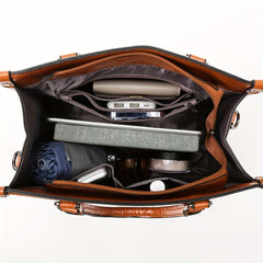 3PCS PU Leather Handbag Set Crossbody Bag & Clutch Purse With Zipper